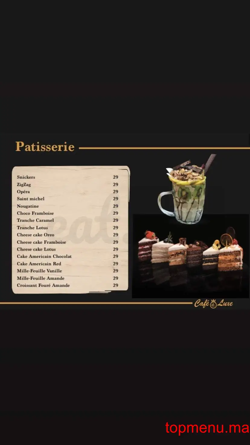 CAFÉ LUXE menu page 11