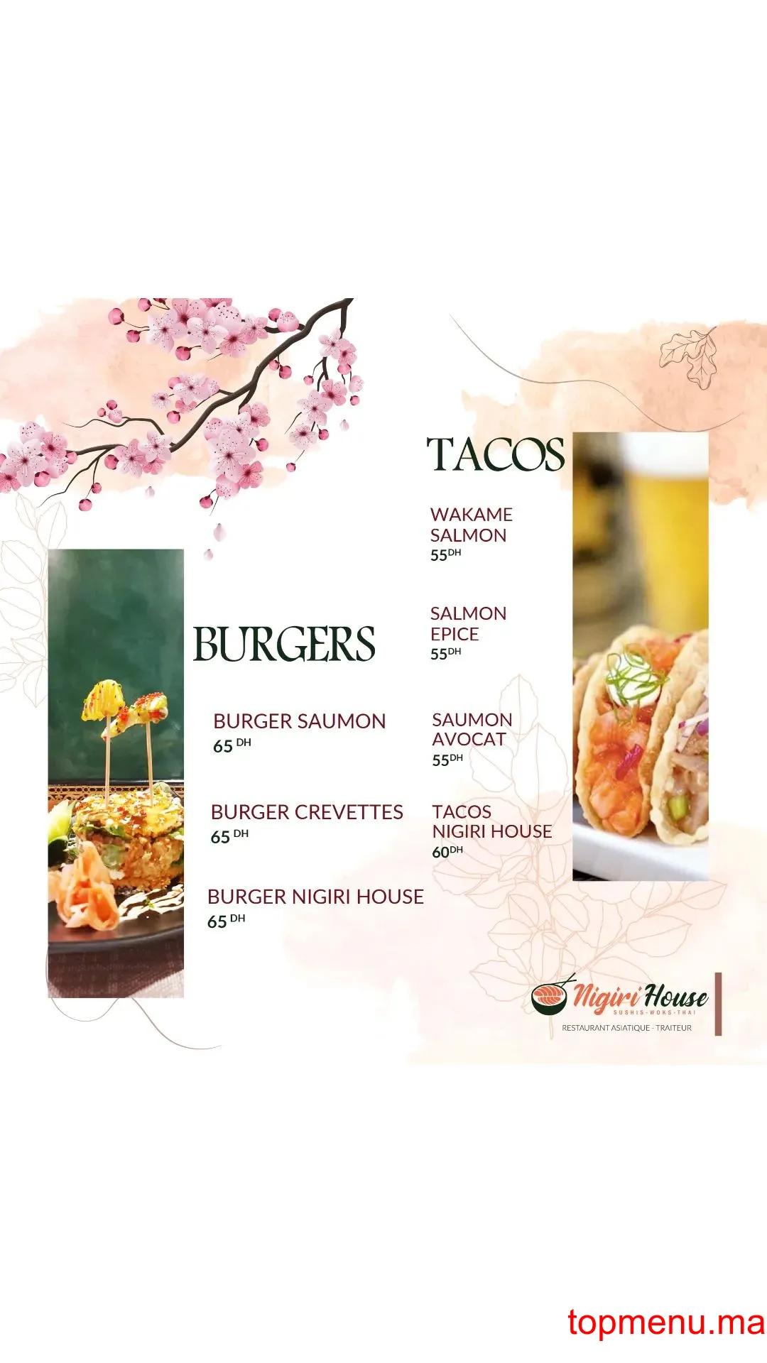 Nigiri House Saidia Marina menu page 10