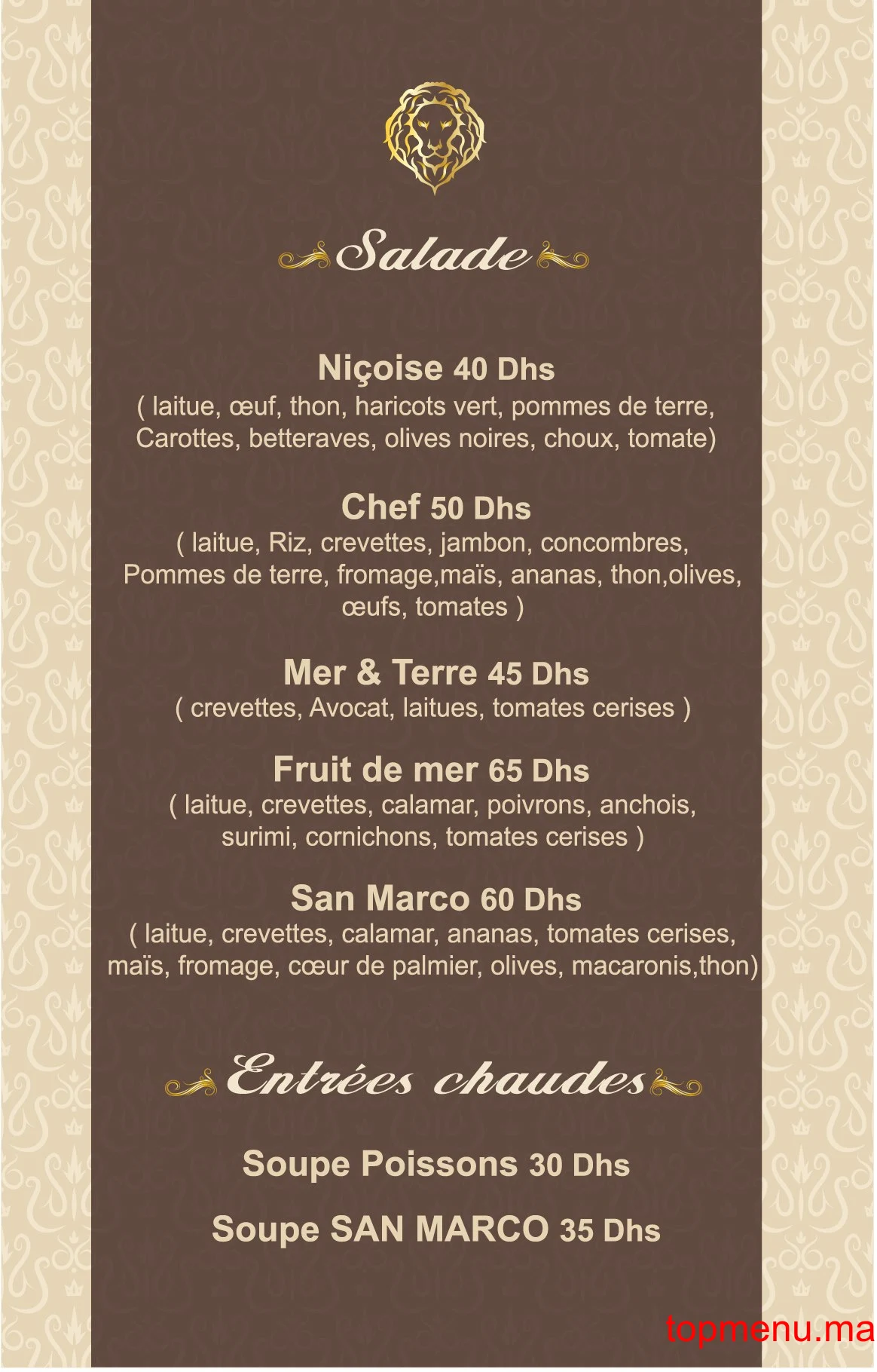 San Marco menu page 8