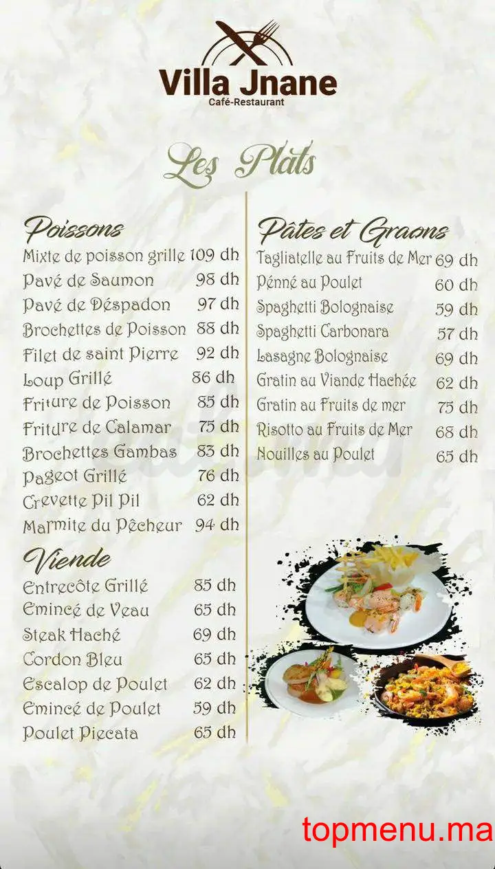 VILLA JNANE menu page 4