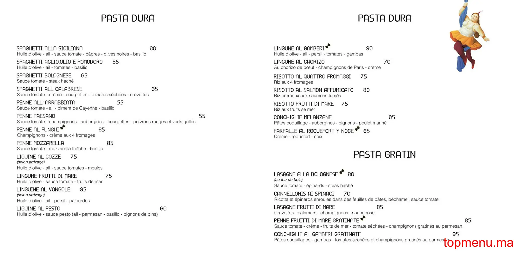 Latium menu page 5