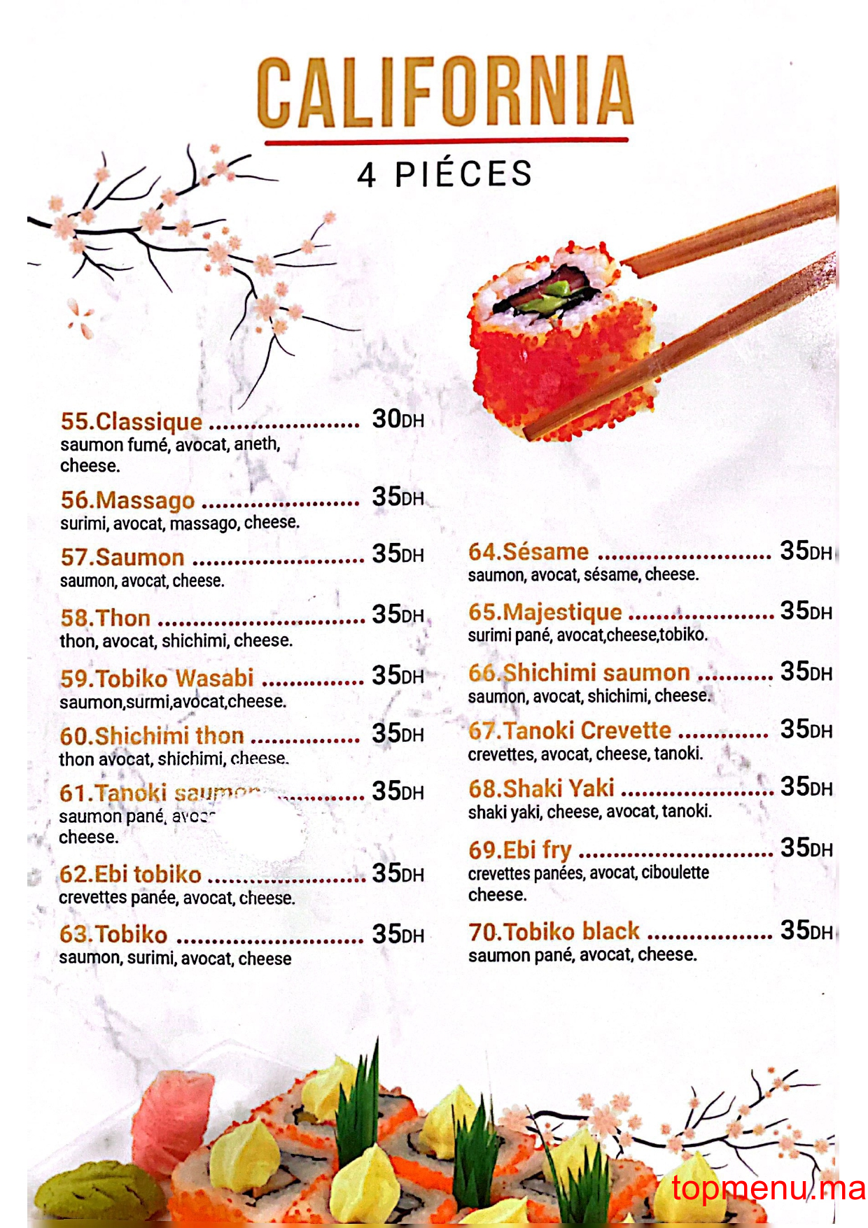 Maya sushi menu page 12