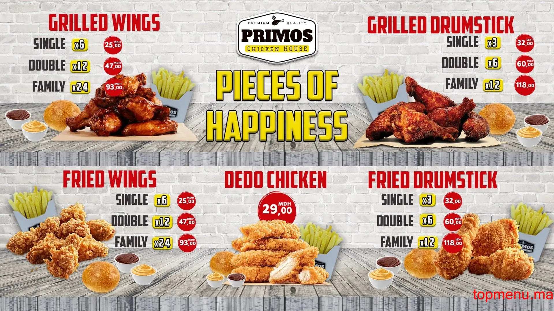 Primos – Agdal menu page 1