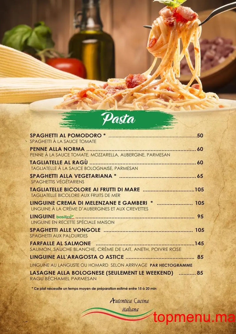 Basilico menu page 3