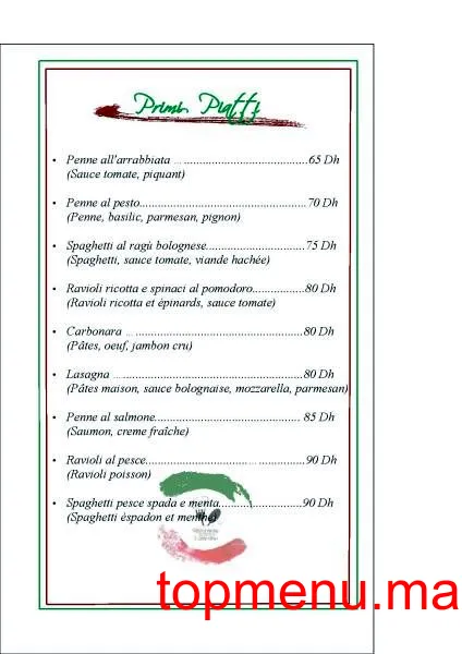 Il Giardino menu page 2