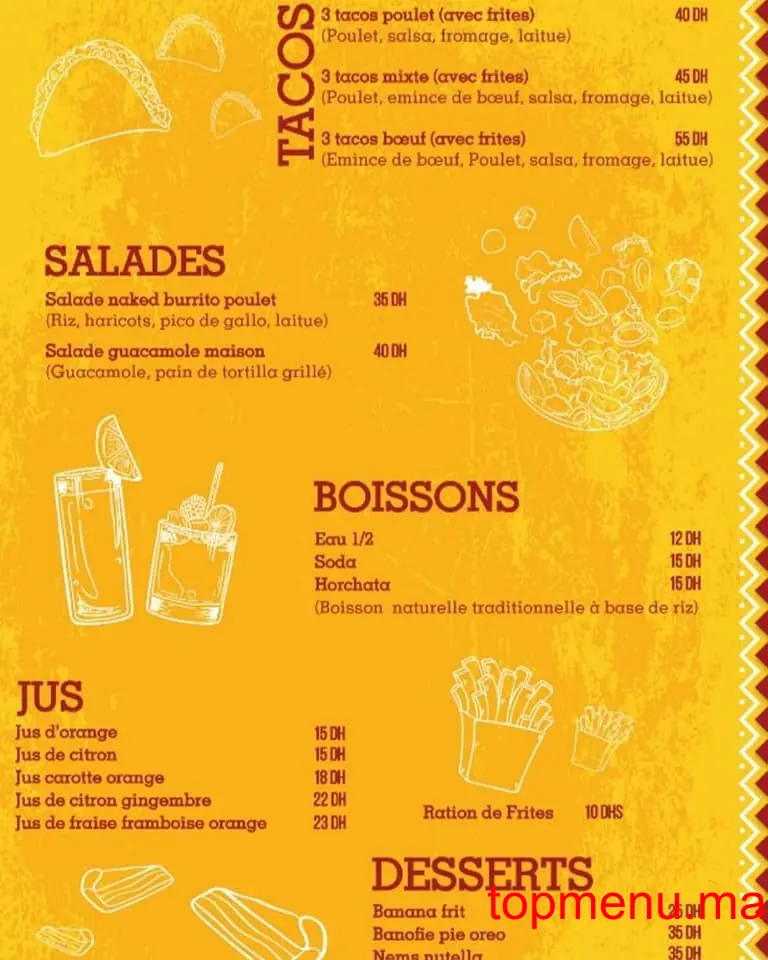 Los Burros menu page 1