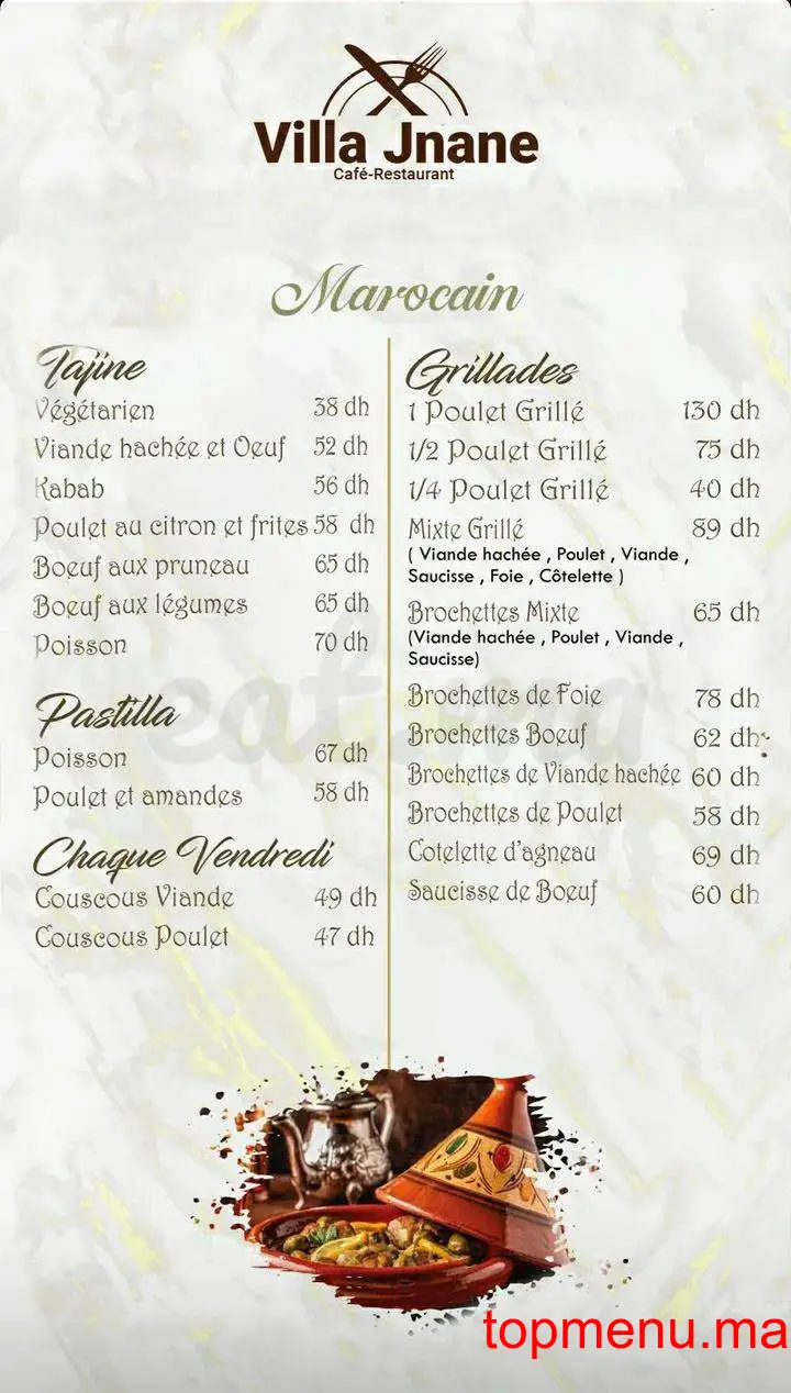 VILLA JNANE menu page 8