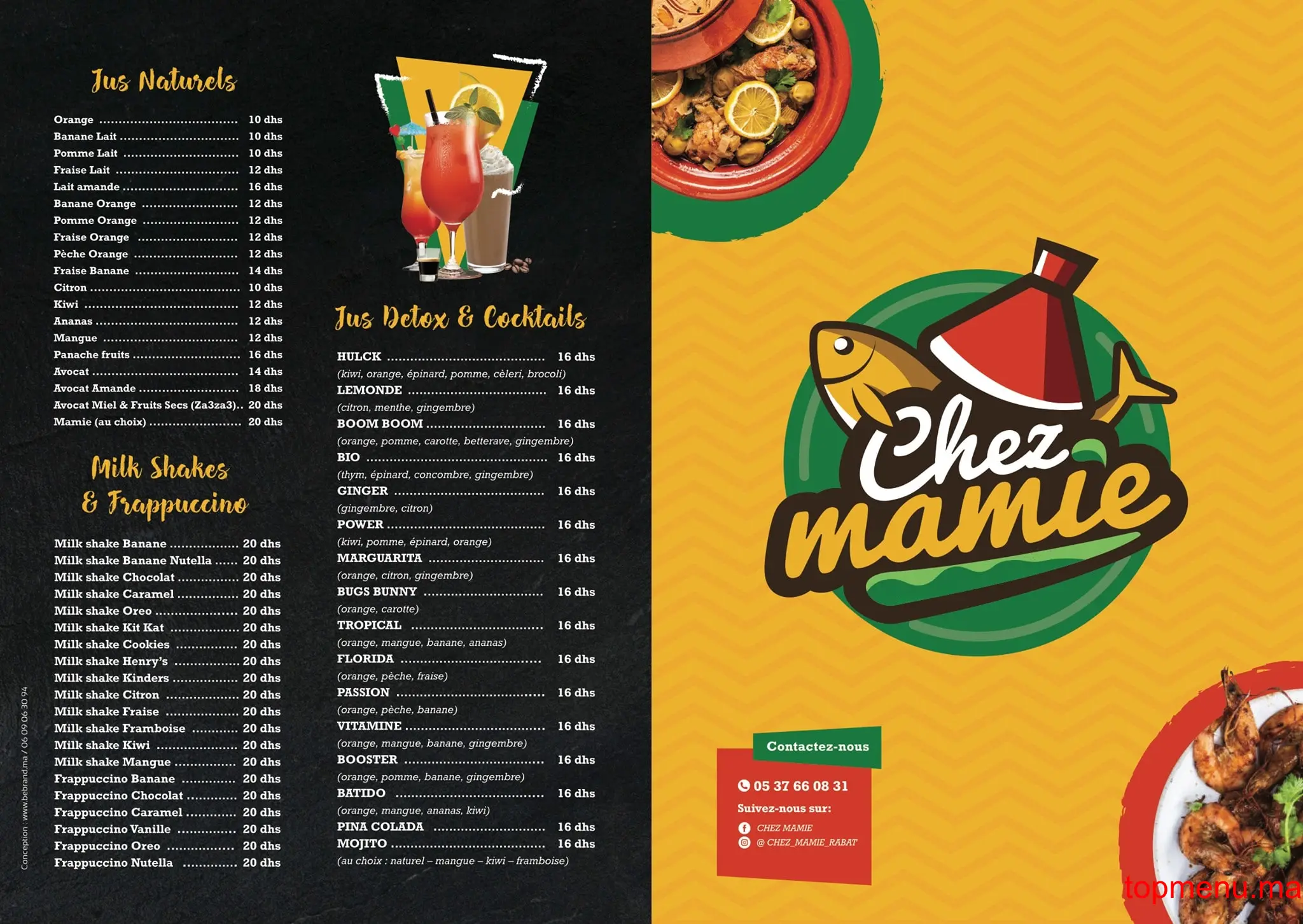 Chez mamie menu page 1