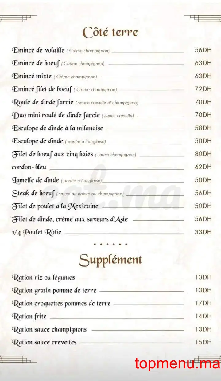 L’Avant Goût menu page 2