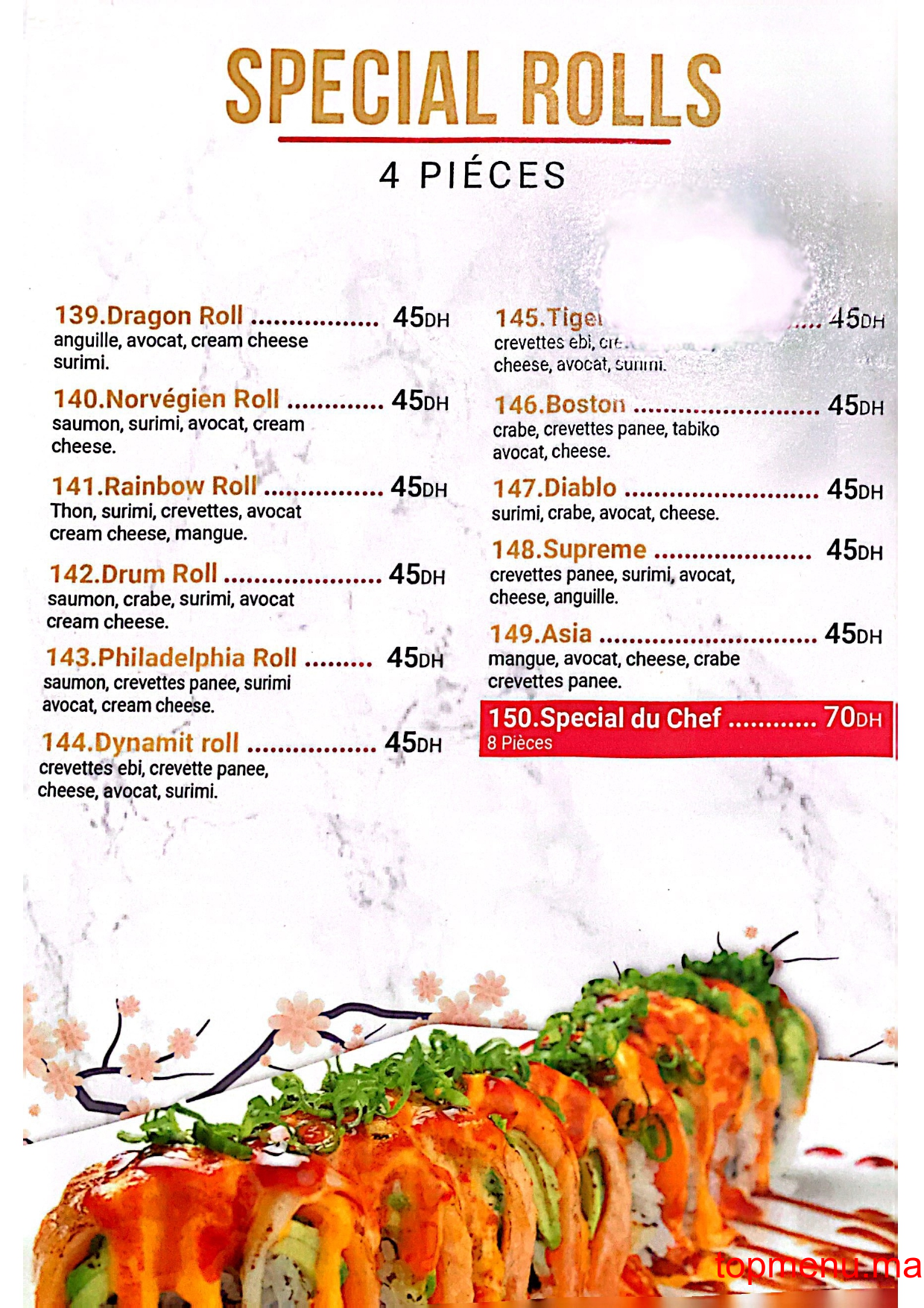 Maya sushi menu page 6