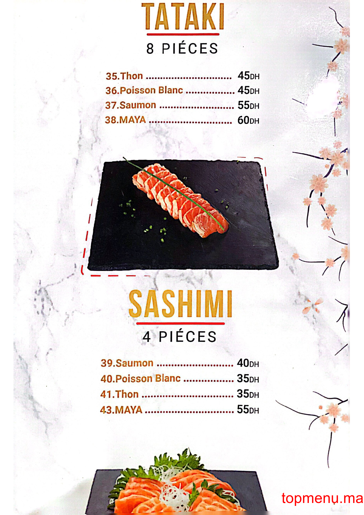 Maya sushi menu page 14