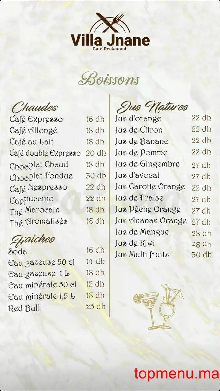 VILLA JNANE menu page 2