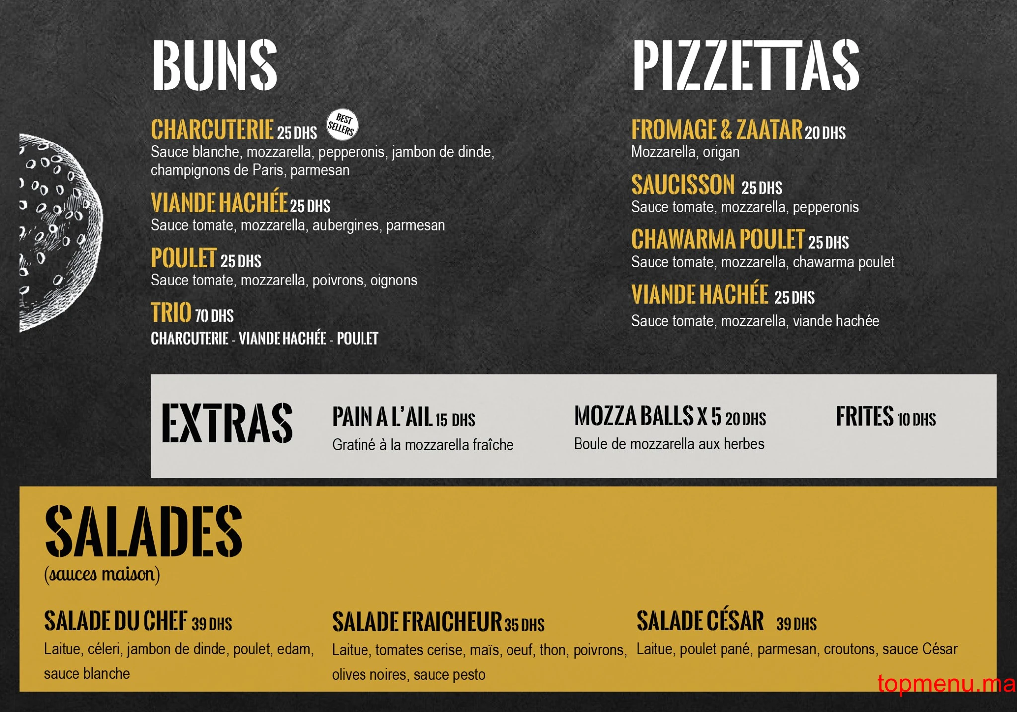 Blasty menu page 1