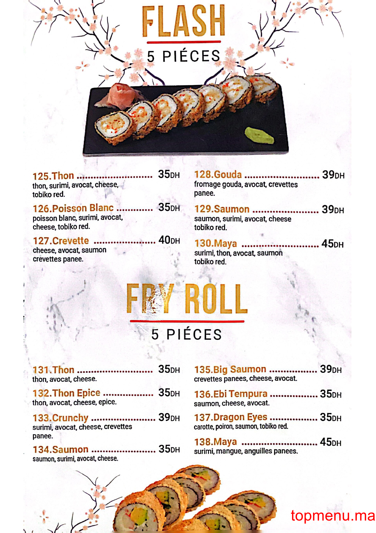 Maya sushi menu page 7