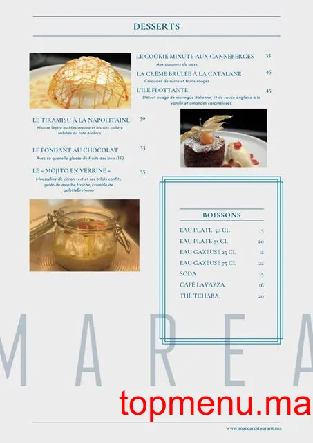 Marea menu page 3