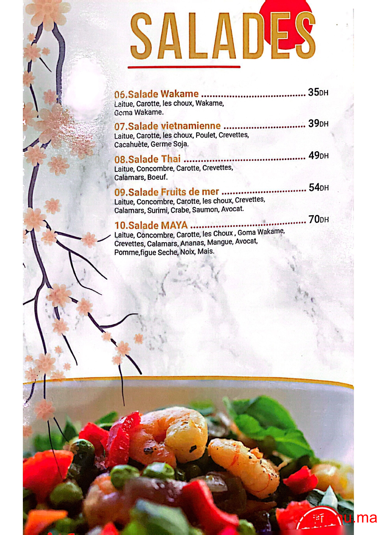 Maya sushi menu page 16