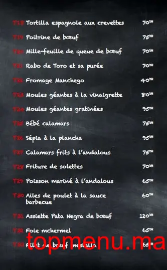 Tapeo menu page 7