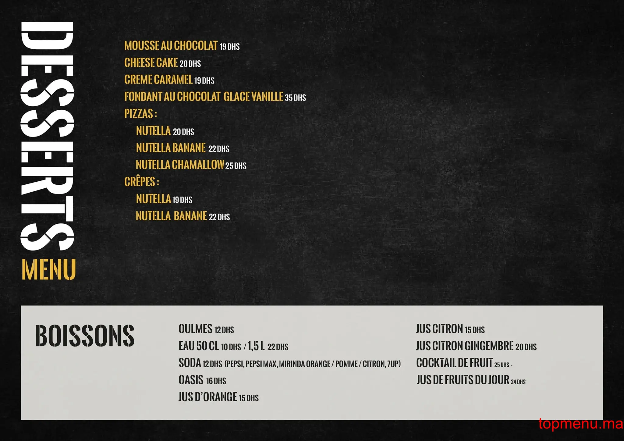 Blasty menu page 3