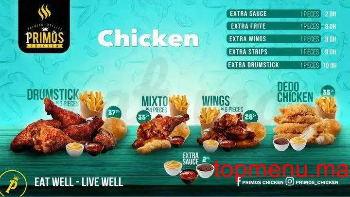 Primos Chicken menu page 9