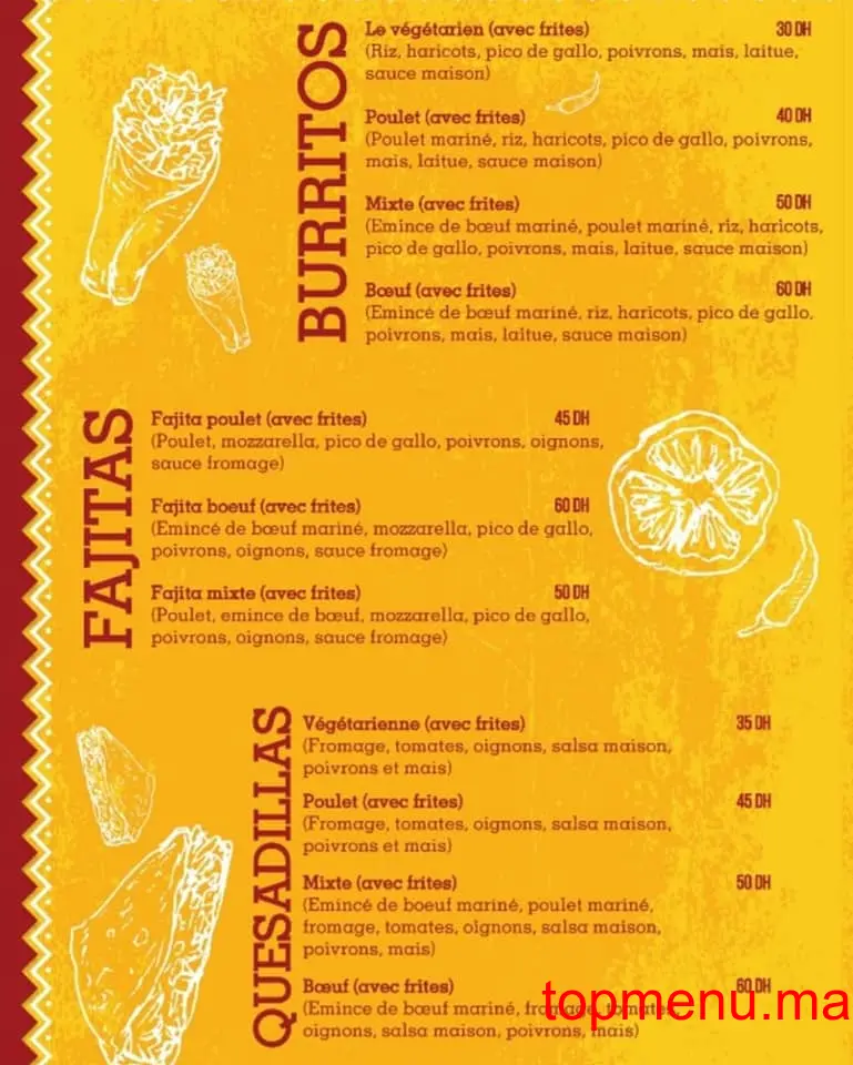 Los Burros menu page 2