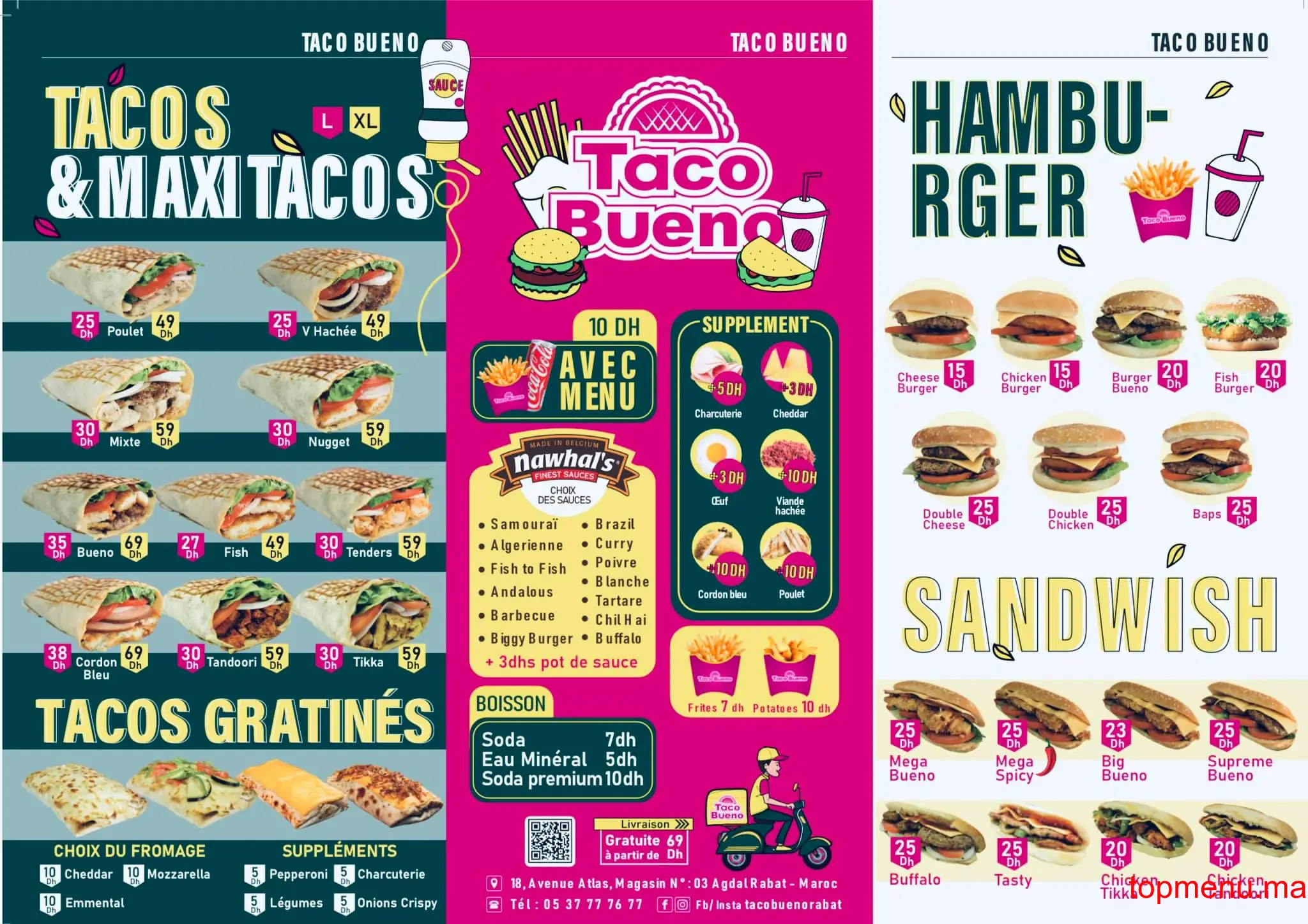 TacoBueno menu page 1