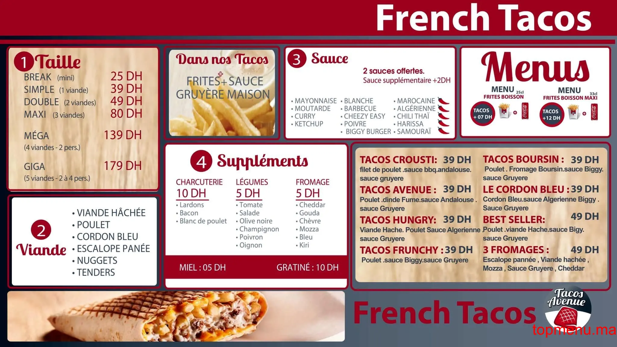 Tacos Avenue menu page 5