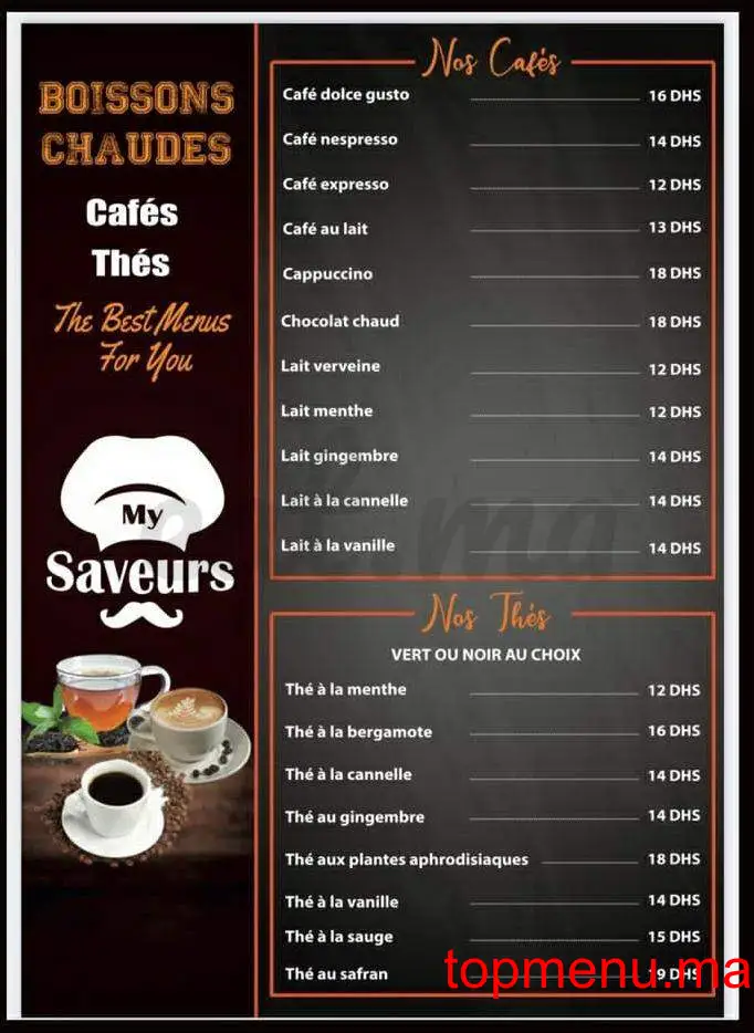 My Saveurs menu page 6