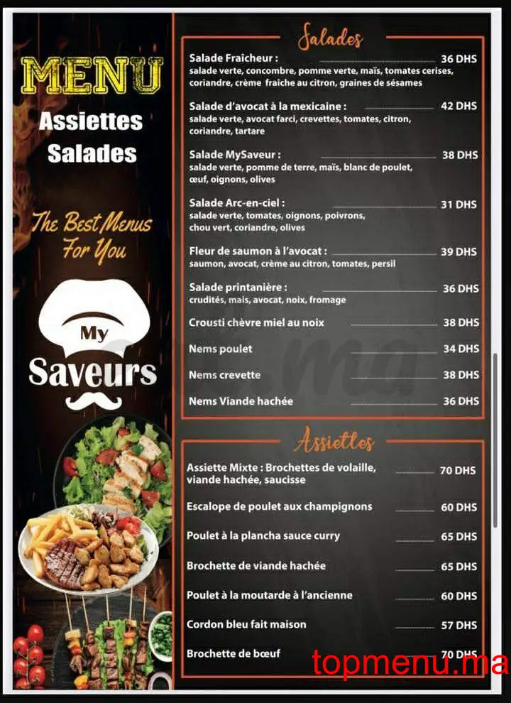 My Saveurs menu page 7