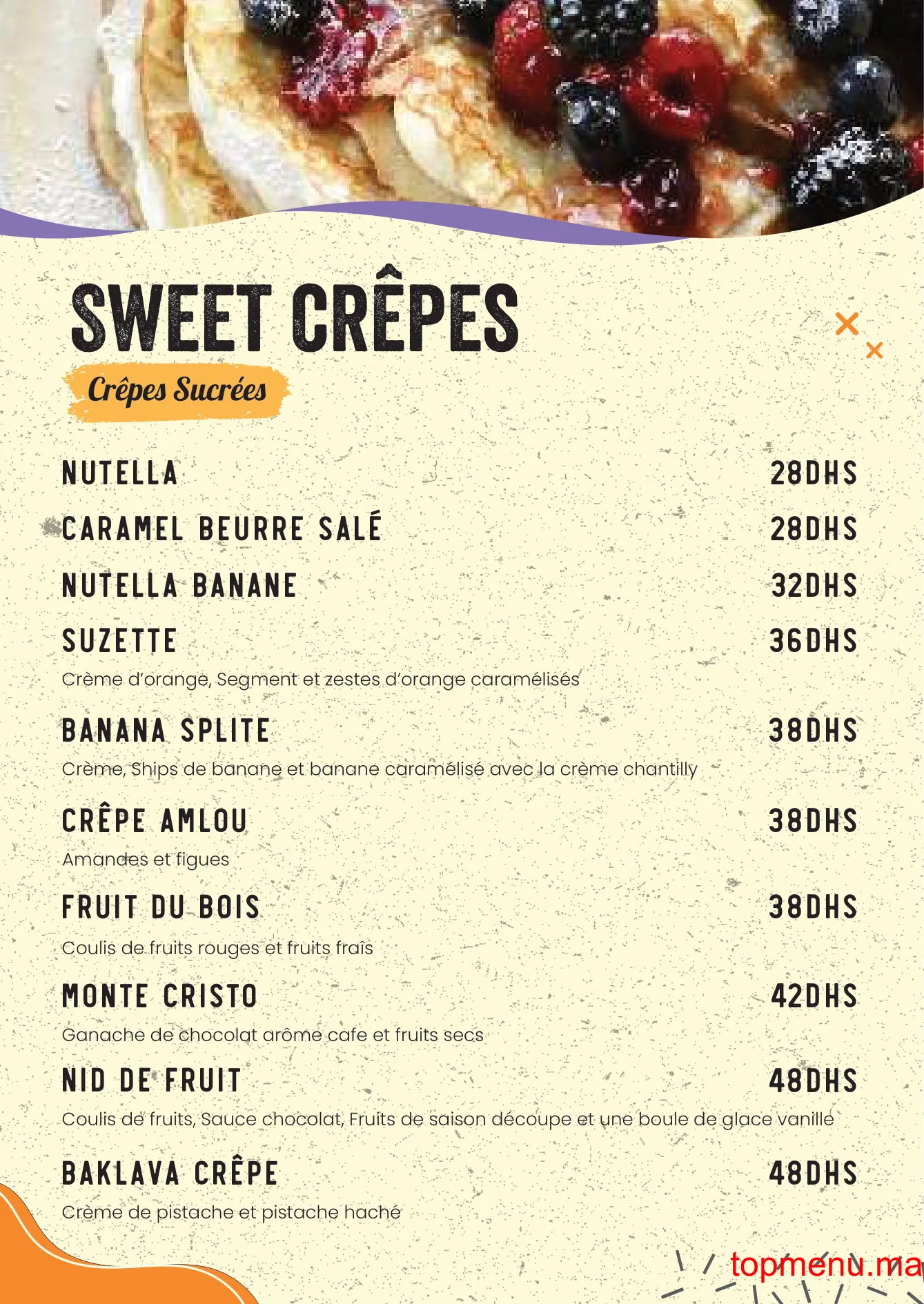 Ôcrepino menu page 3