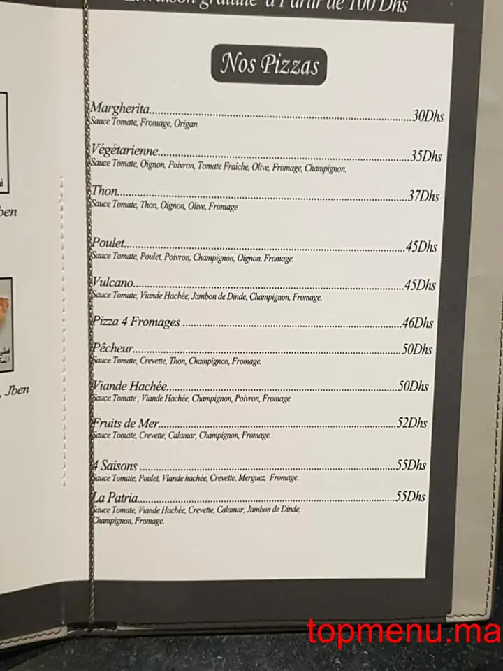 La Patria menu page 15