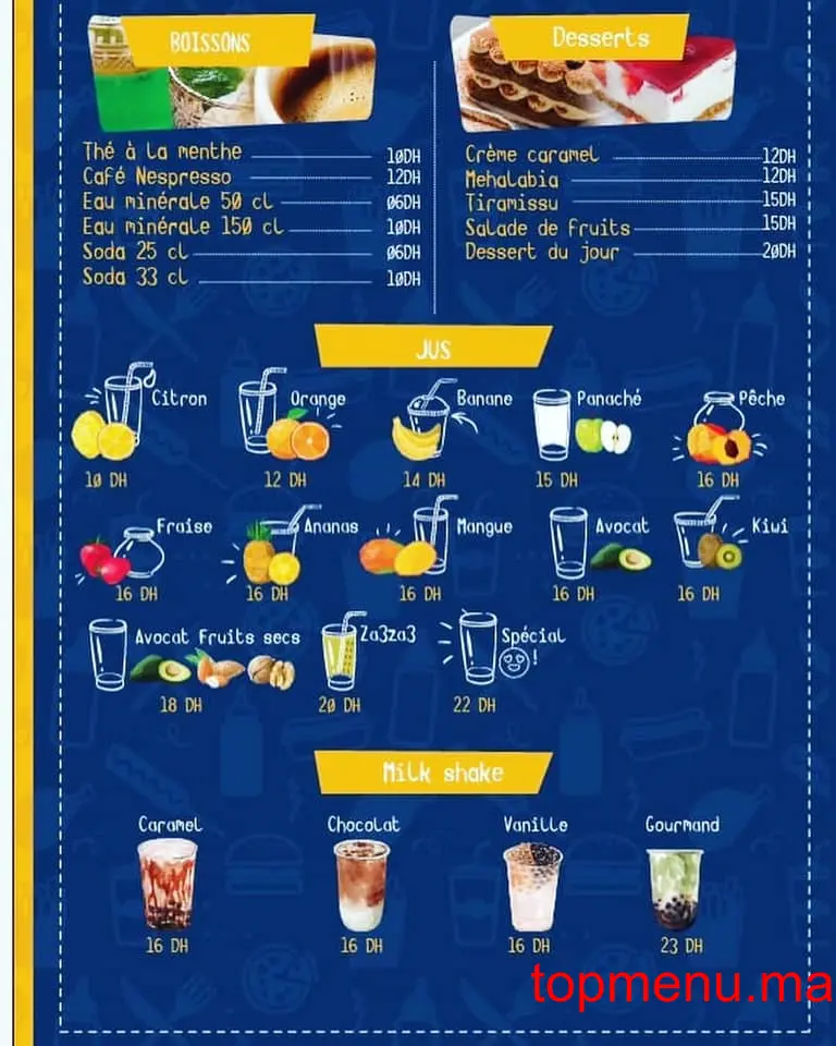 Gourmandina menu page 3