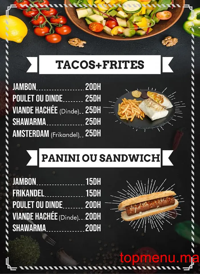 Coin d’Amsterdam menu page 3