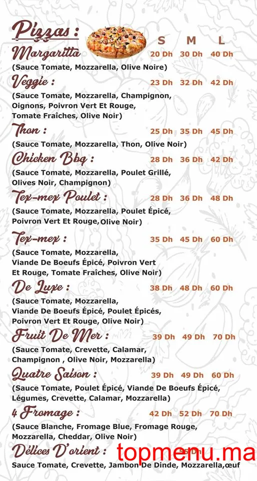 Délices d’orient menu page 6