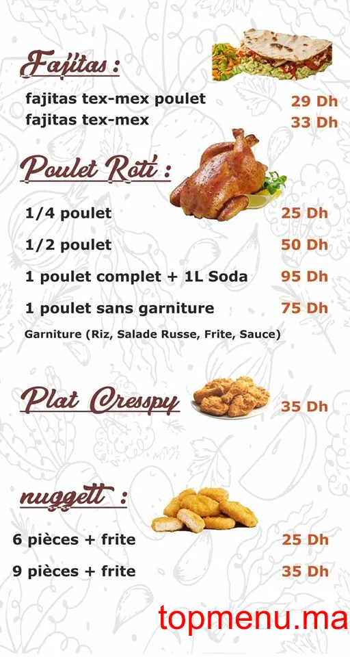 Délices d’orient menu page 4