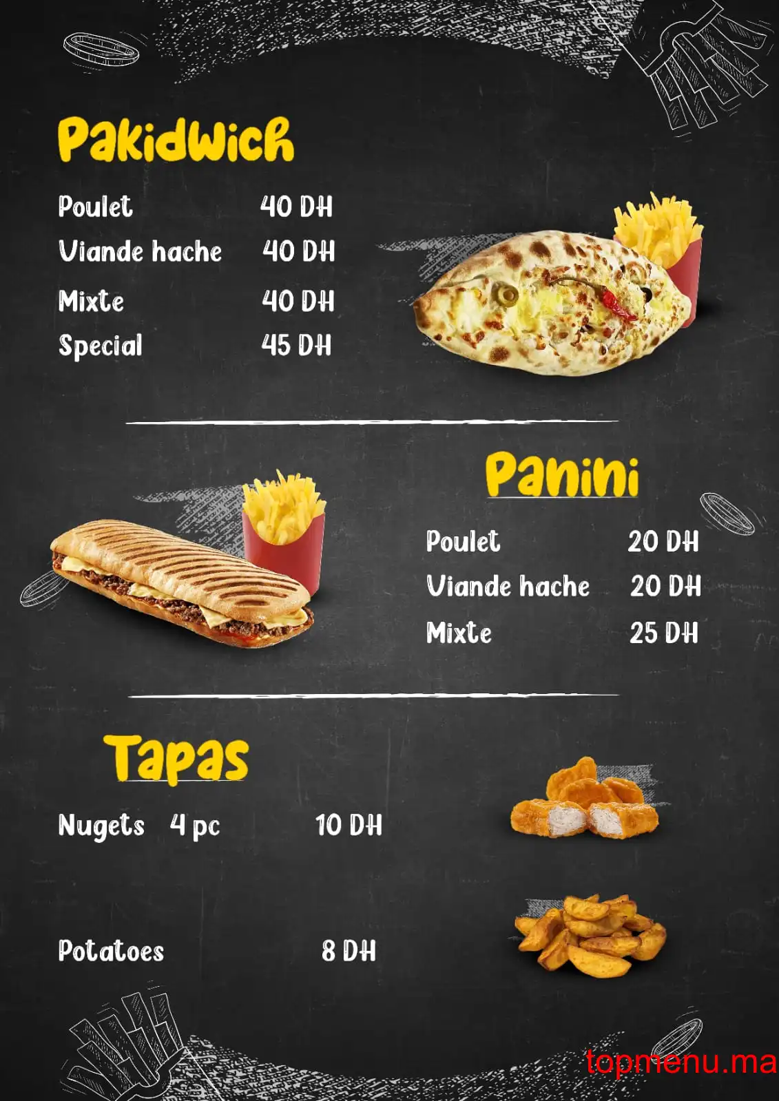 Tacos Lhanchi menu page 3