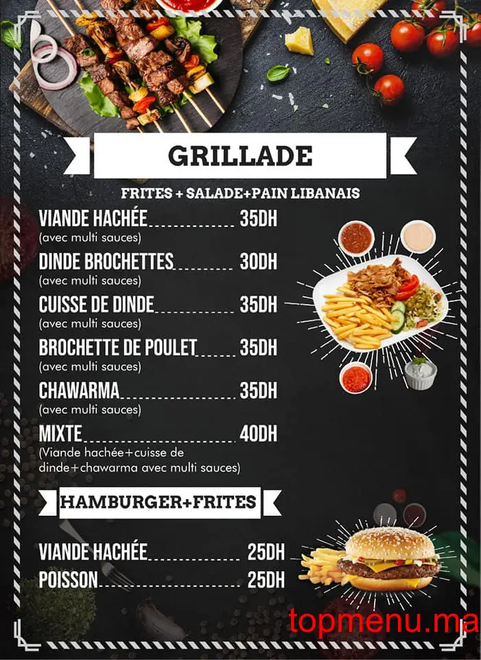 Coin d’Amsterdam menu page 1