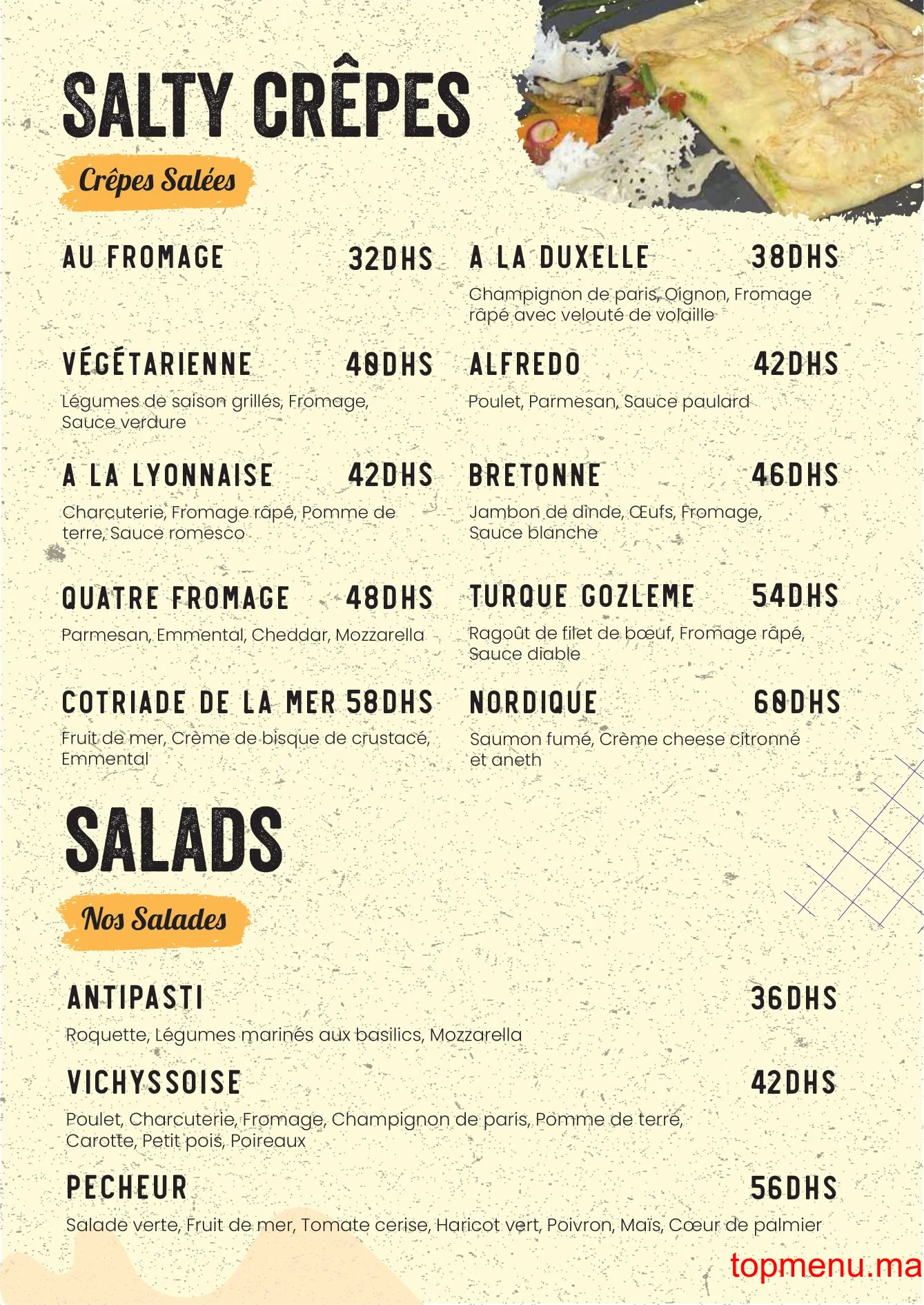 Ôcrepino menu page 7