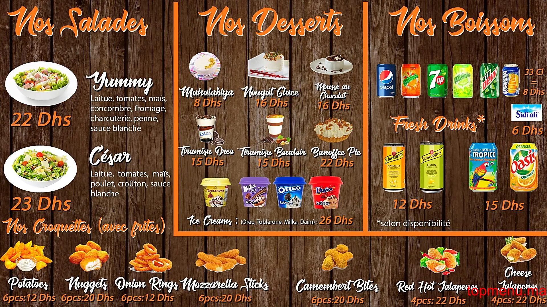 Le Yummy’s menu page 4