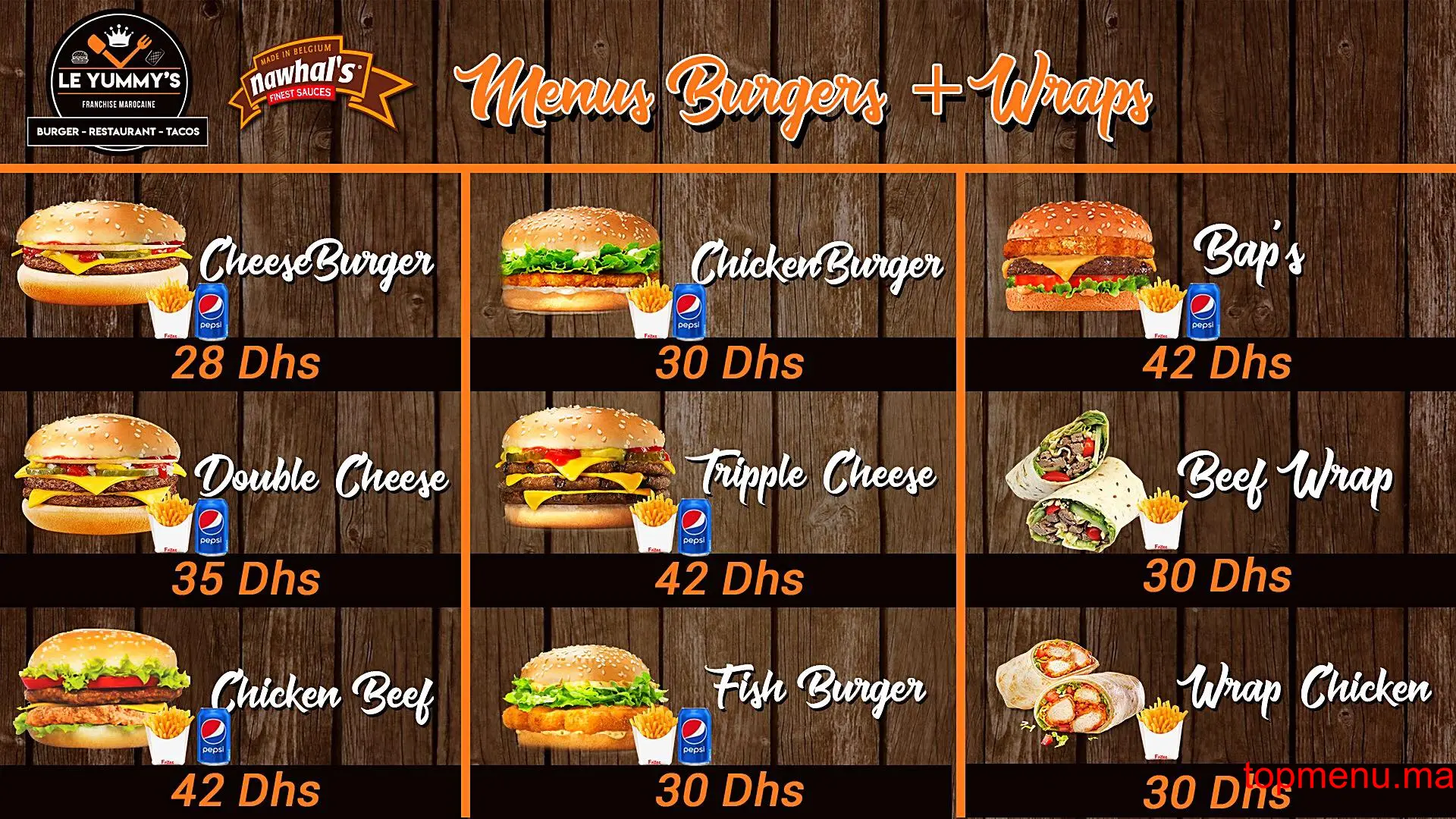 Le Yummy’s menu page 2