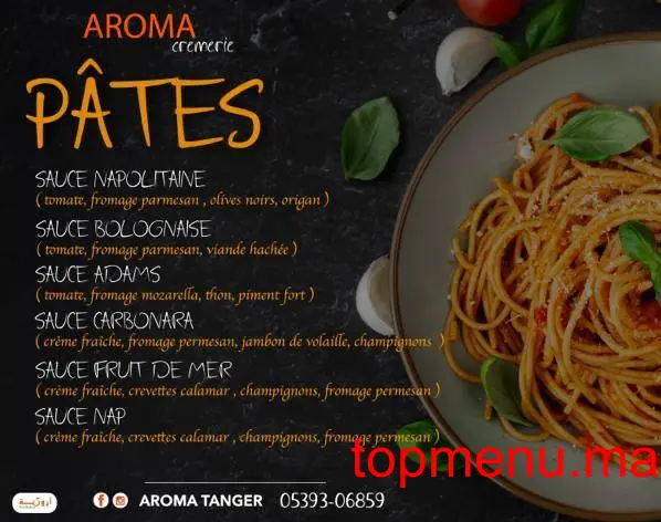 Aroma Tanger menu page 8