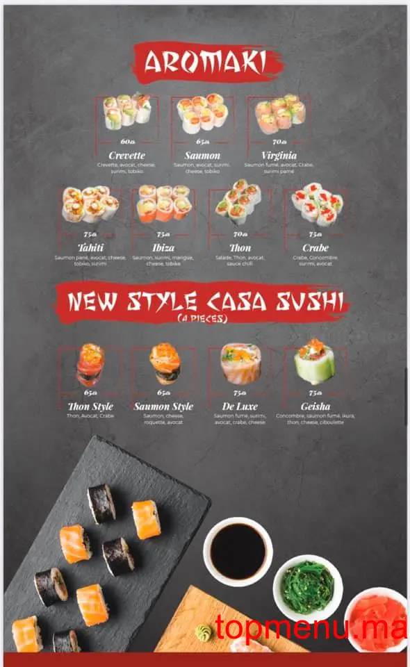 Casa Sushi menu page 6