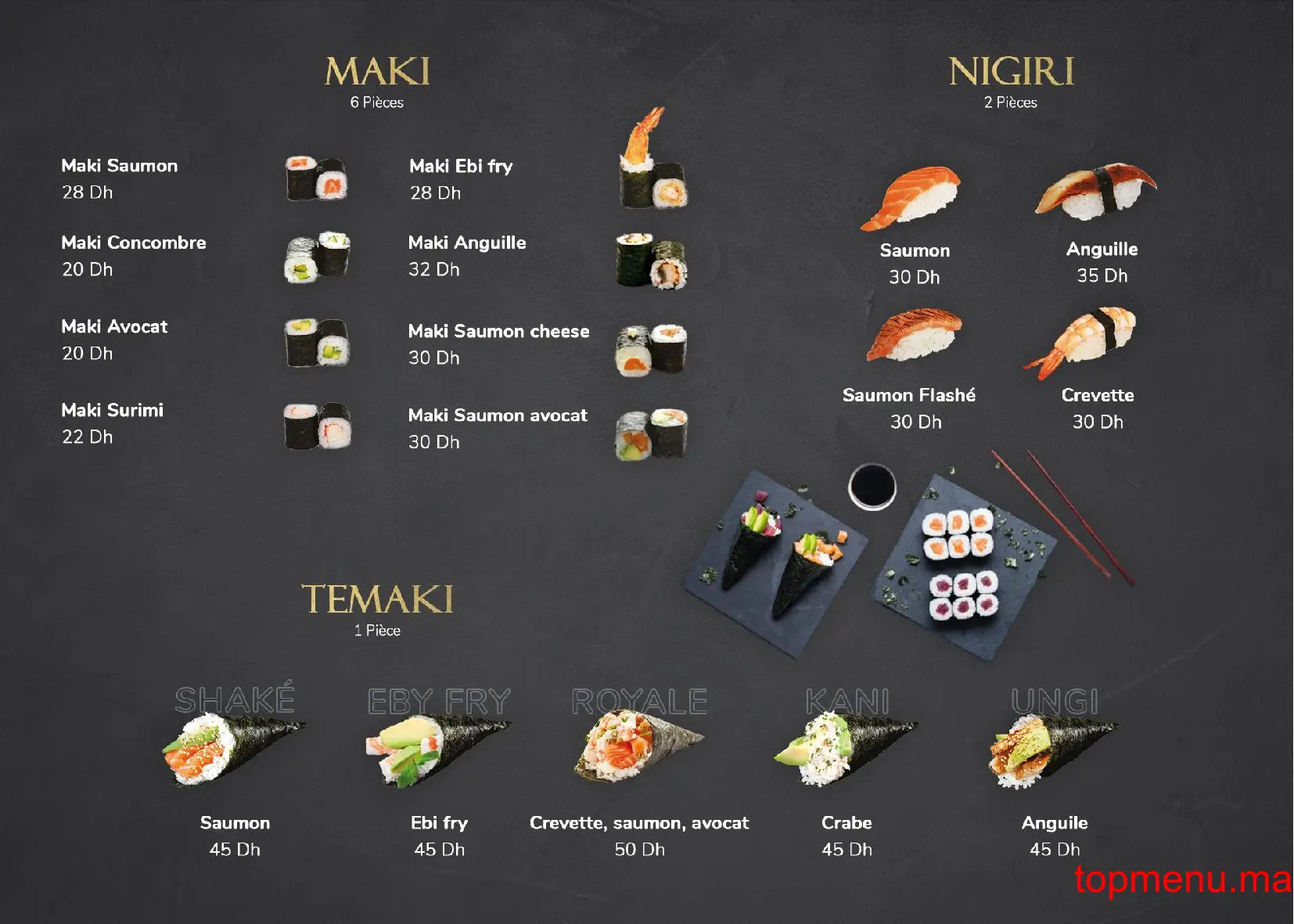 Soju Sushi menu page 2