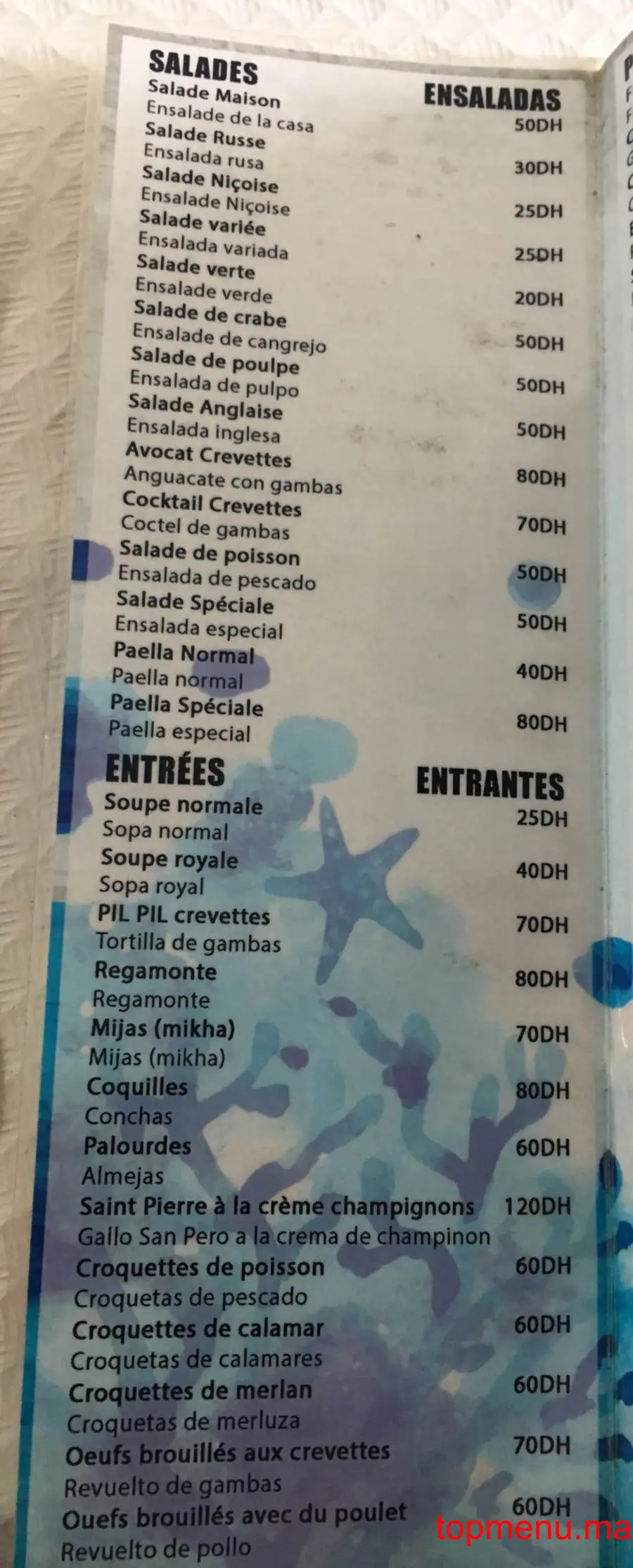 La cantina menu page 6