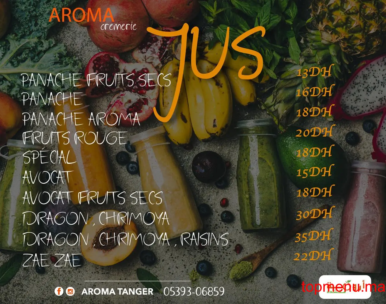 Aroma Tanger menu page 13