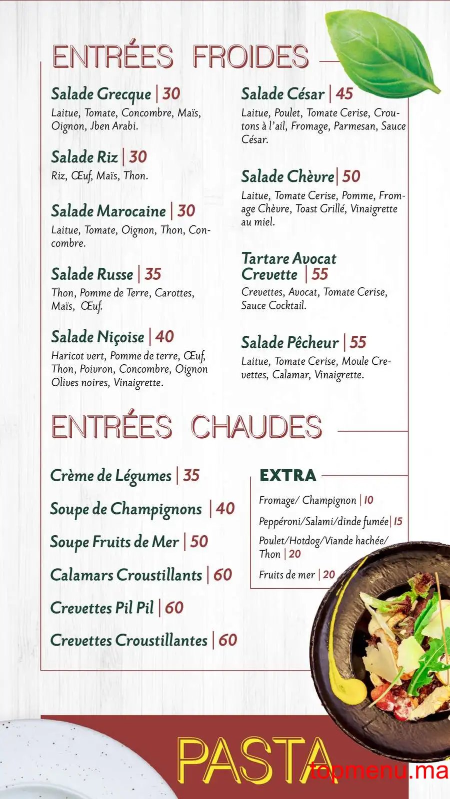 Antico Forno menu page 1