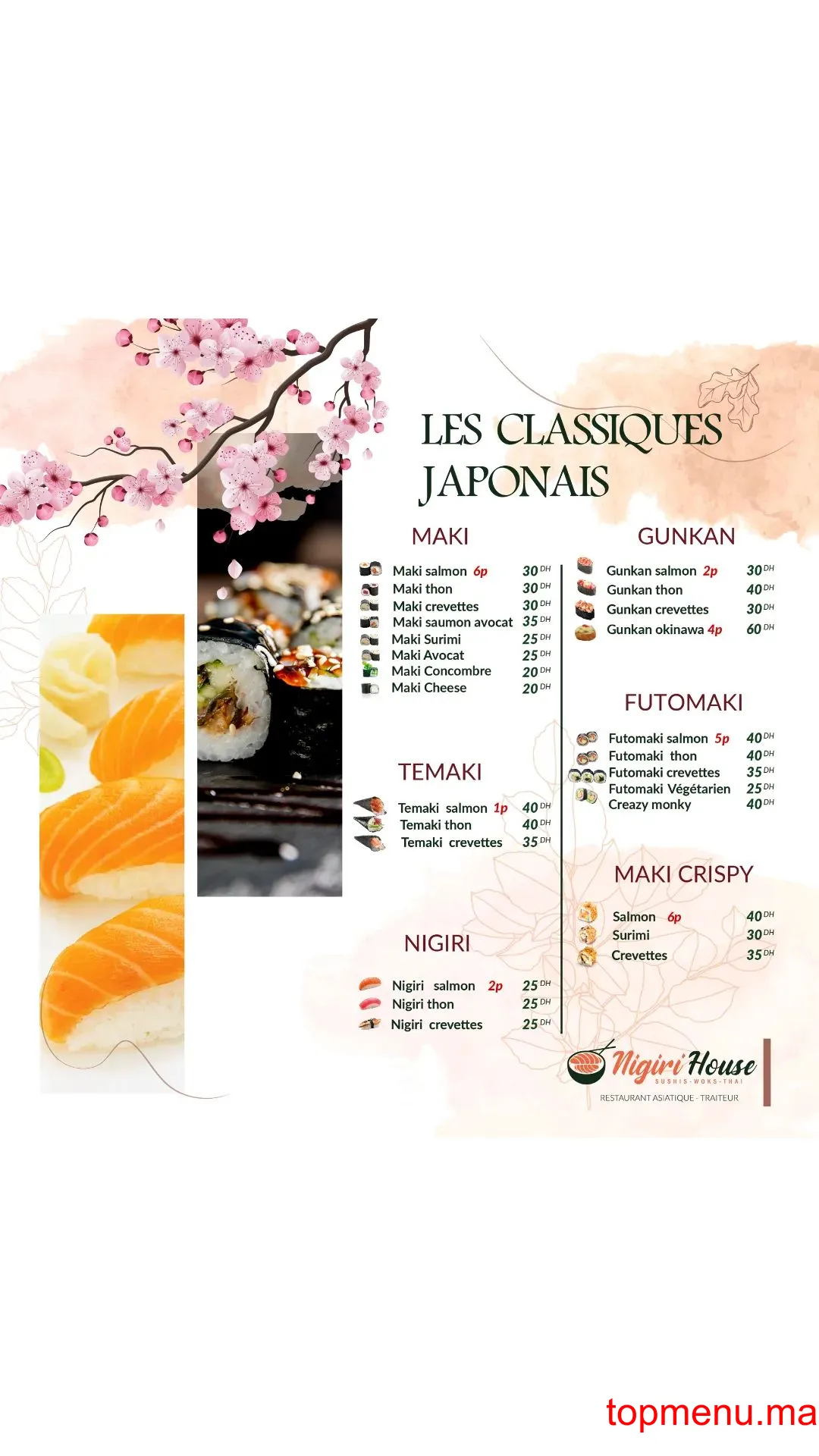 Nigiri House menu page 11