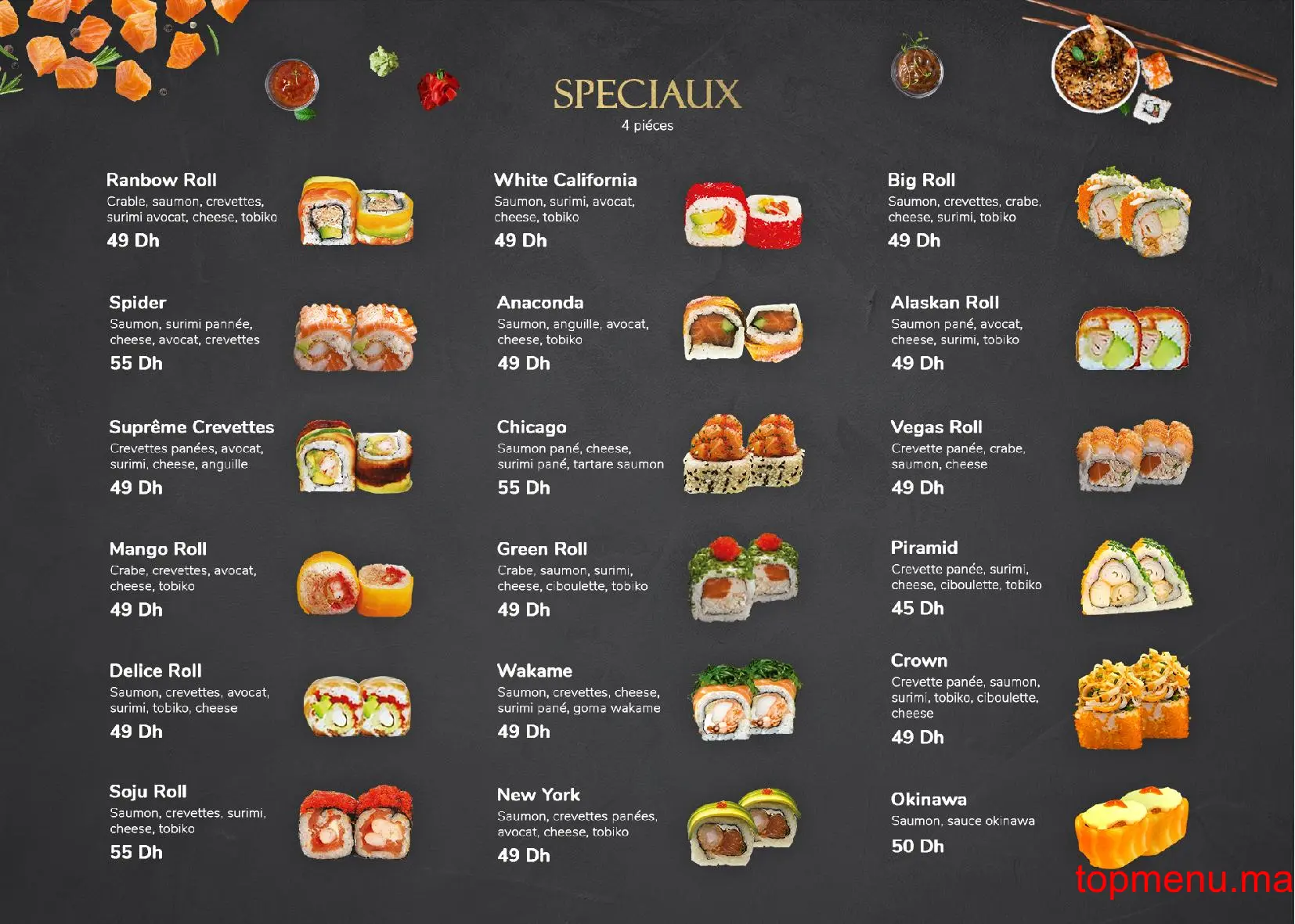 Soju Sushi menu page 7