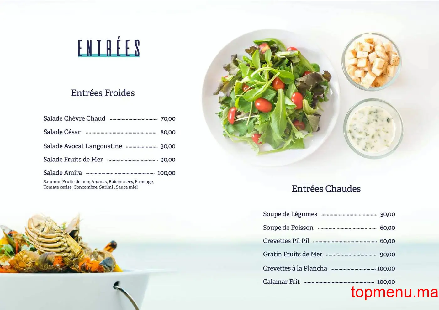 Amira Beach menu page 3