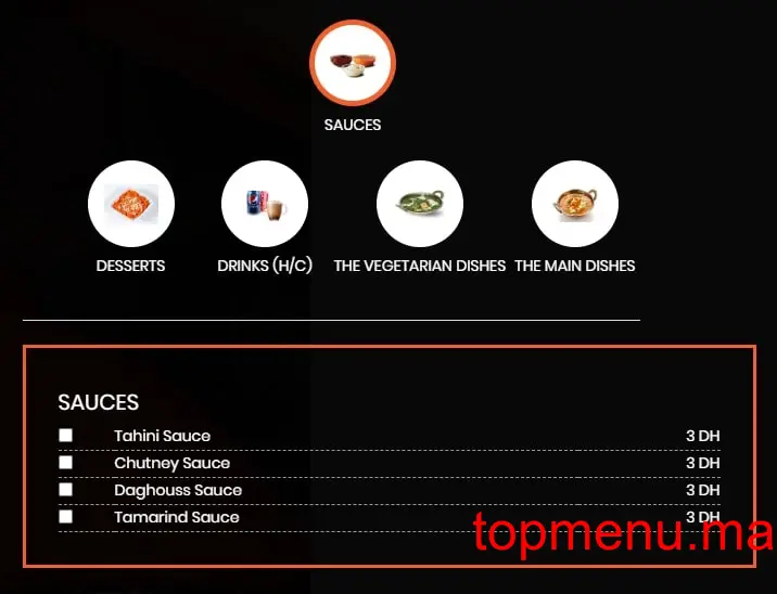 Sarayah Food menu page 3