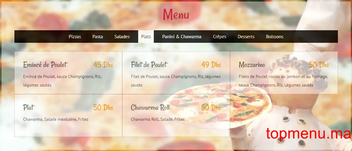 Mozzarino menu page 4